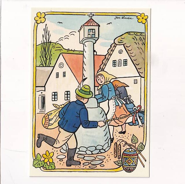 JOSEF LADA "POMIAZKA 1938 " WIELKANOC POCZTÓWKA GRAF-142