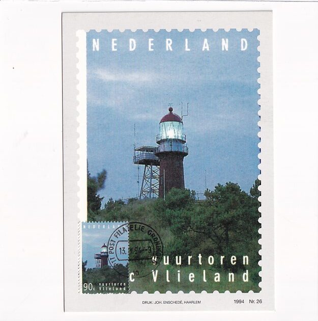 HOLANDIA LATARNIA MORSKA VLIELAND MAXIMUM POCZTÓWKA A30356