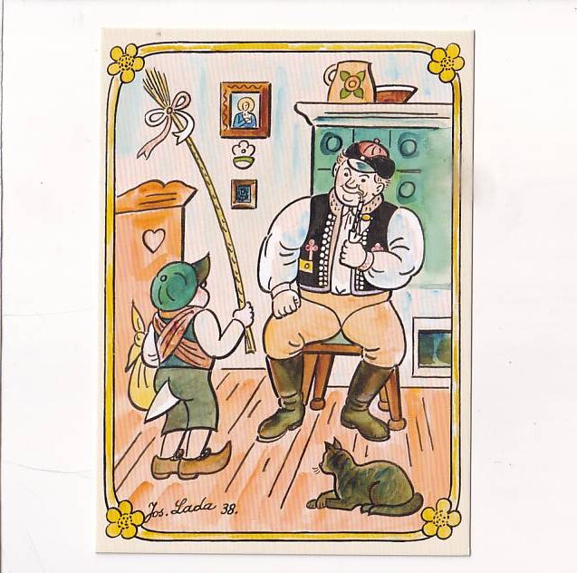 JOSEF LADA " DEDECKU KOLEDA 1938 " WIELKANOC POCZTÓWKA GRAF-147