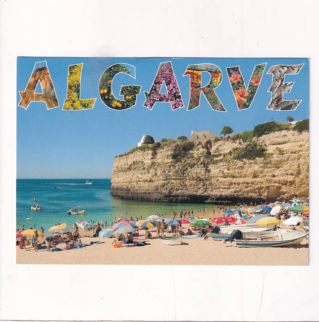 PORTUGALIA ALGAVRE PLAŻA ŁODZIE POCZTÓWKA A29734