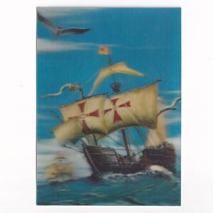 STATEK ŻAGLOWIEC VESSEL SANTA MARIA POCZTÓWKA 3D TRÓJWYMIAROWA 3D 802