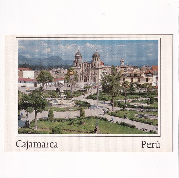 PERU CAJAMARCA PLAZA DE ARMAS WIDOKÓWKA A31982