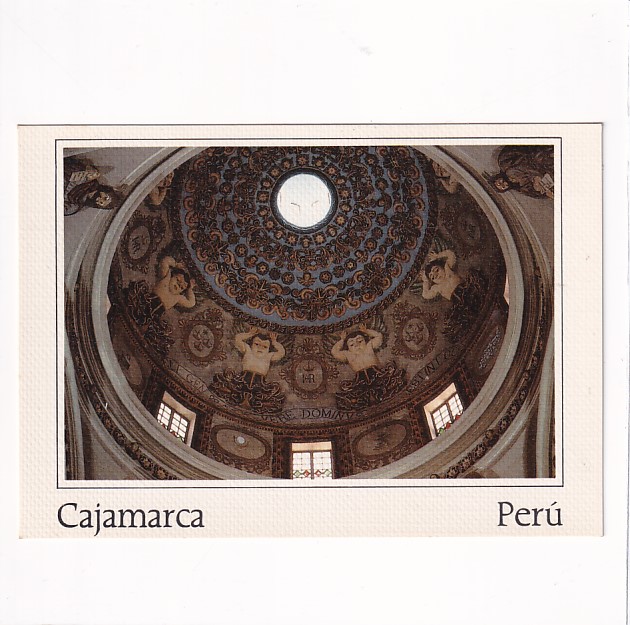 PERU CAJAMARCA CUPOLA CHURCH OF BELEN POCZTÓWKA A31988