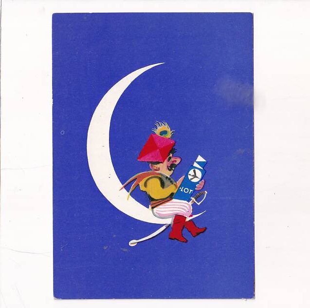 JANUSZ GRABIAŃSKI PLL LOT KRAKOWIACZEK JEDEN POCZTÓWKA GRAF-457