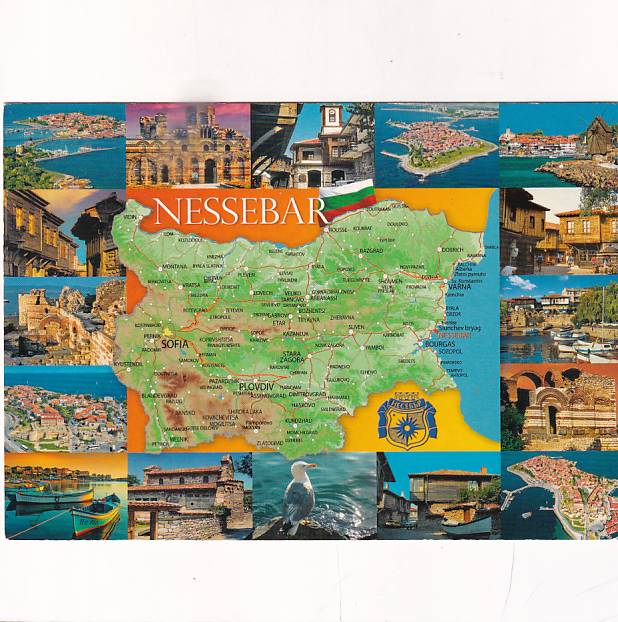 BUŁGARIA NESEBER MAPKA WIDOKÓWKA A33053