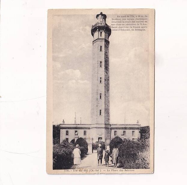 FRANCJA ILE DE RE ''CHTE MME'' LE PHARE DES BALEINES LATARNIA MORSKA WIDOKÓWKA A33533