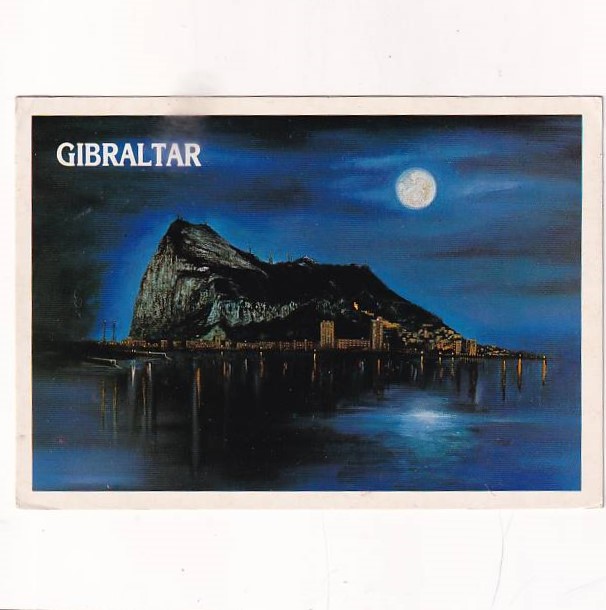 GIBRALTAR NOCĄ KSIĘŻYC WIDOKÓWKA A33618