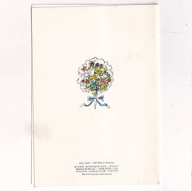 J.M.SZANCER ŚLUB ŻYCZENIA KARNET/POCZTÓWKA GRAF-1314 - obrazek 2