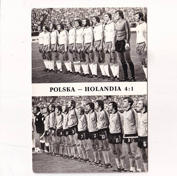 MECZ POLSKA HOLANDIA 1975r STADION ŚLĄSKI CHORZÓW POCZTÓWKA A34407