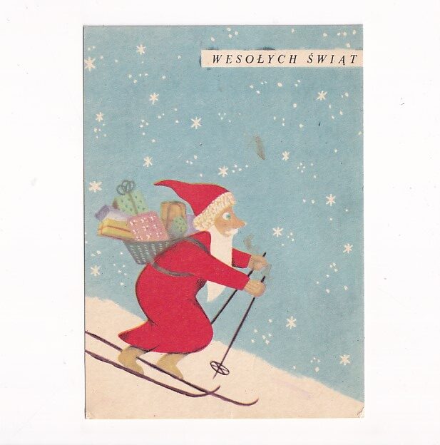 HA-GA WESOŁYCH ŚWIĄT B.N. MIKOŁAJ POCZTÓWKA GRAF-1755