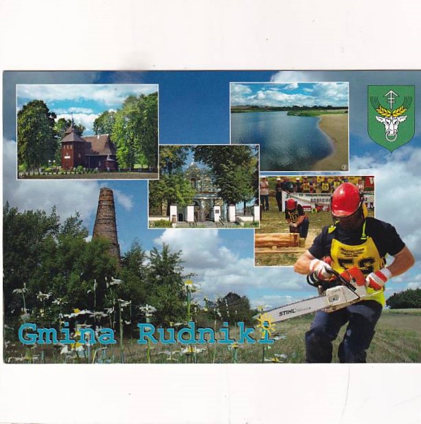 GMINA RUDNIKI HERB WIDOKÓWKA A35517