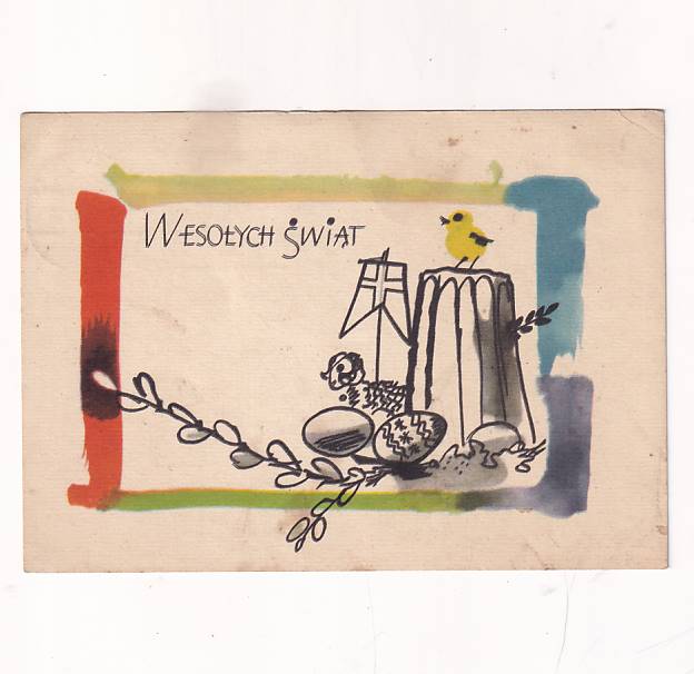 JANUSZ GRABIAŃSKI WESOŁYCH ŚWIĄT WIELKANOC POCZTÓWKA GRAF-2565