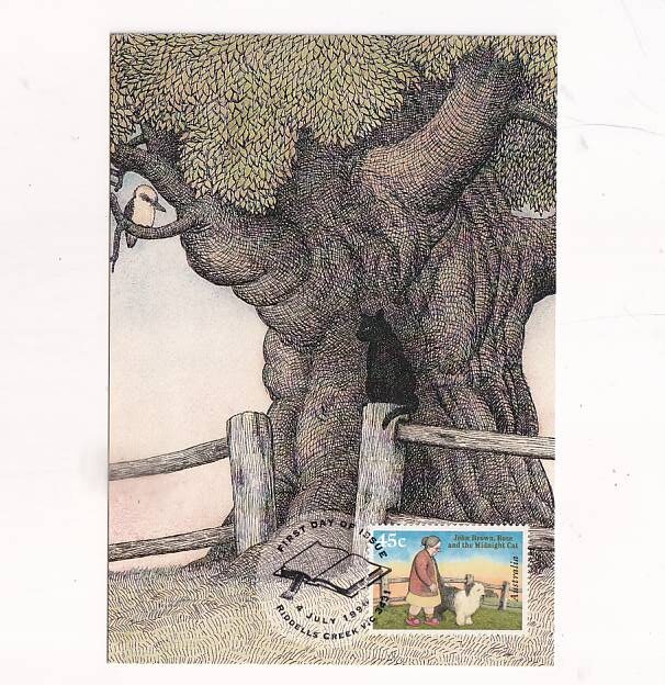 AUSTRALIA JOHN BROWN "ROSE AND THE MIDNIGHT CAT" 1978 MAXIMUM POCZTÓWKA GRAF-2818