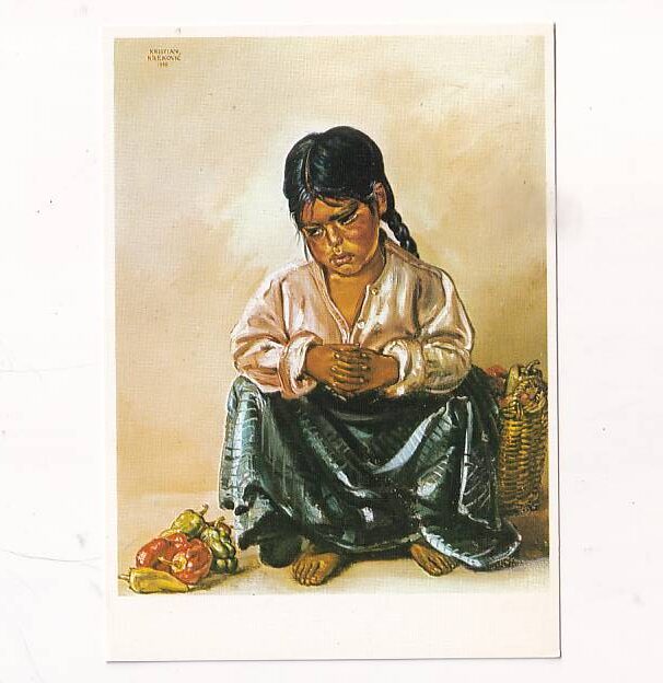 KRISTIAN KREKOVIC INDIAN GIRL POCZTÓWKA GRAF-3065