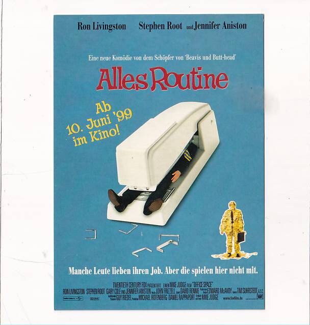 GWIAZDY KINA Jennifer Aniston "ŻYCIE BIURPOWE" POCZTÓWKA A37689