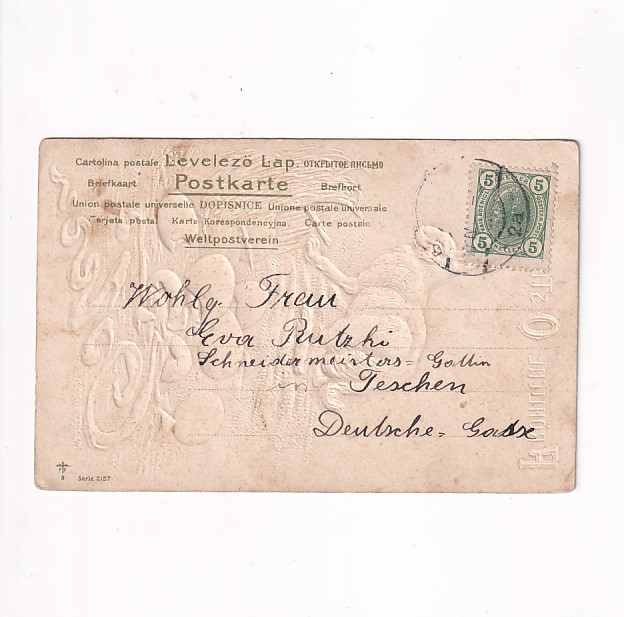 WESOŁYCH ŚWIĄT WIELKANOC VINTAGE POCZTÓWKA GRAF-3169 - obrazek 2