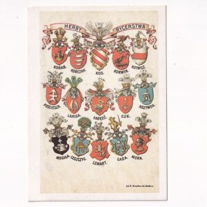 RYCERSTWO POLSKIE HERBY POCZTÓWKA PATRIOTYCZNA REPRINT A38736