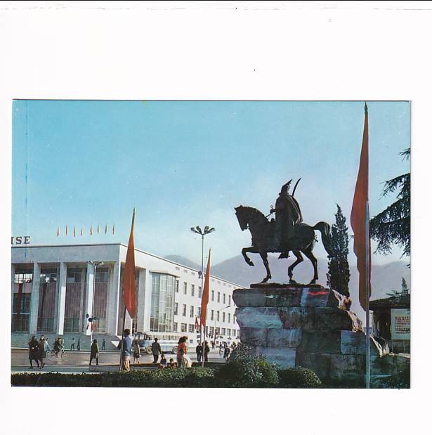 ALBANIA TIRANA POMNIK SKANDERBERGA KOŃ WIDOKÓWKA A39068