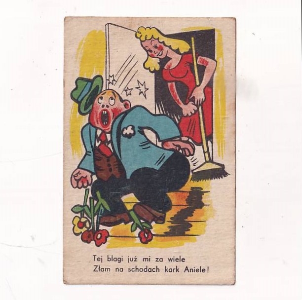 KOBIETA I MĘŻCZYZNA KŁÓTNIA HUMOR POCZTÓWKA GRAF-4097