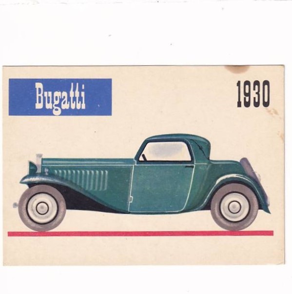 ANDRZEJ HEIDRICH SAMOCHODY BUGATTI 1930 POCZTÓWKA GRAF-4284