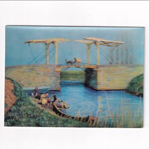 VINCETN VAN GOGH MOST Z PIORĄCYMI KOBIETAMI 3D POCZTÓWKA TRÓJWYMIAROWA 3D 749