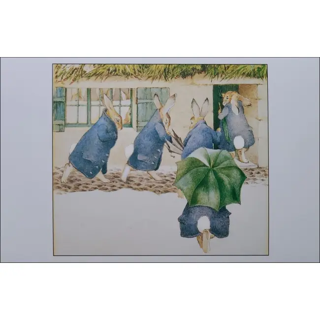 ŚWIĄTECZNE SPOTKANIE KRÓLIKÓW BEATRIX POTTER POCZTÓWKA KOM-1547