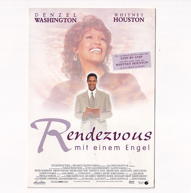 GWIAZDY KINA WHITNEY HOUSTON DENZEL WASHINGTON POCZTÓWKA A39196