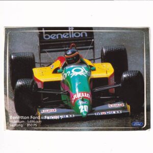 FORMUŁA 1 BOLID BENETTON B187 POCZTÓWKA A39450