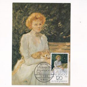 MAX SLEVOGT "DMA Z KOTEM" MAXIMUM POCZTÓWKA A39481