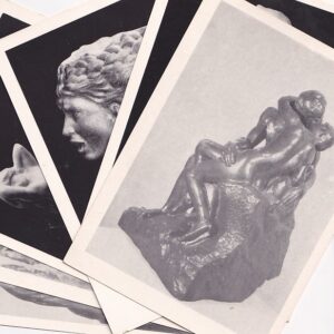 AUGUSTE RODIN ZESTAW 12 SZTUK RZEŹBA KOBIETA AKT I NIE TYLKO POCZTÓWKA A39490