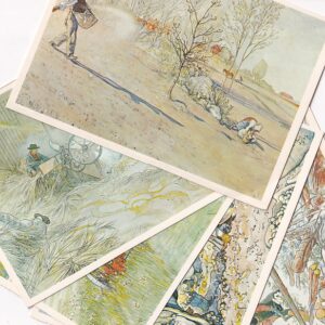 CARL LARSSON SZWEDZKIE PRACE GOSPODARSKIE ZESTAW 5 SZTUK POCZTÓWKA A39533