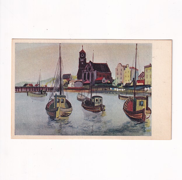 J.M.BRZESKI "PORT W HELU" POCZTÓWKA GRAF-4471