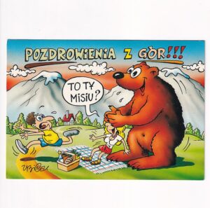 MIROSŁAW ANDRZEJEWSKI POZDROWIENIA Z GÓR HUMOR POCZTÓWKA GRAF-4631