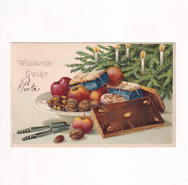WESOŁYCH ŚWIĄT B.N. VINTAGE POCZTÓWKA GRAF-4643
