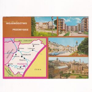 PRZEMYŚL WOJEWÓDZTWO PRZEMYSKIE MAPKA PRL POCZTÓWKA A39644