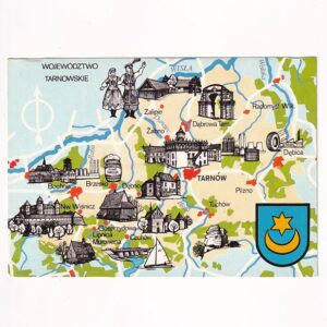TARNÓW WOJEWÓDZTWO TARNOWSKIE PRL MAPKA POCZTÓWKA A39649