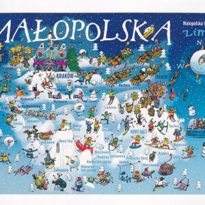 ZALESKI MAŁOPOLSKA ZIMĄ MAPKA POCZTÓWKA A39670