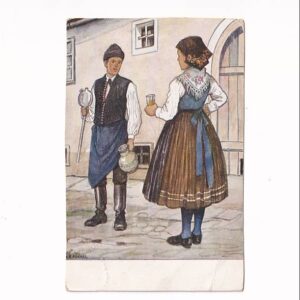 M.E.FOSSEL STROJE LUDOWE BURGENLAND FOLKLOR POCZTÓWKA GRAF-4679
