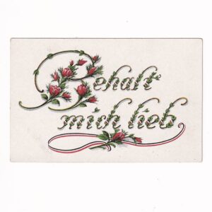 ŻYCZENIA VINTAGE "KOCHAJ MNIE" POCZTÓWKA GRAF-4752