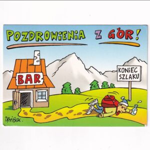 MIROSŁAW ANDRZEJEWSKI POZDROWIENIA Z GÓR HUMOR POCZTÓWKA GRAF-4800