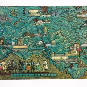 HANNA BALICKA-FRIBES BESKID SĄDECKI MAPKA POCZTÓWKA GRAF-4834