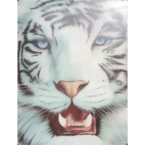 ZWIERZĘTA BIAŁY TYGRYS 3D POCZTÓWKA TRÓJWYMIAROWA 3D 997