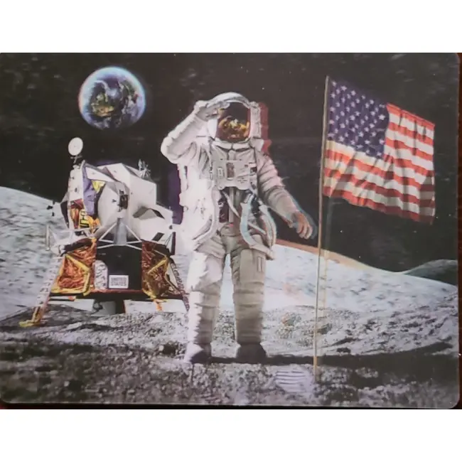 KOSMOS LĄDOWANIE NA KSIĘŻYCU 3D POCZTÓWKA TRÓJWYMIAROWA 3D 879
