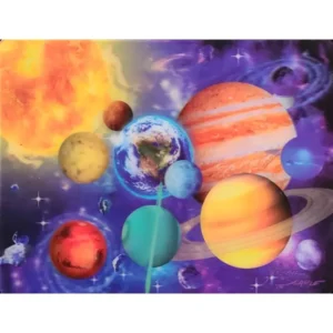 KOSMOS A PLANETY SZALEJĄ 2 3D POCZTÓWKA TRÓJWYMIAROWA 3D 882
