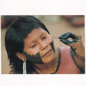 BRAZYLIA AMAZONIA OSOBA Z PLEMIENIA KAYAPO POCZTÓWKA A40020