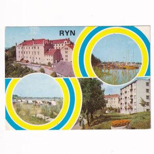 RYN ZAMEK PRZYSTAŃ ŻEGLARSKA FRAGMENT MIASTA WIDOKÓWKA A40090