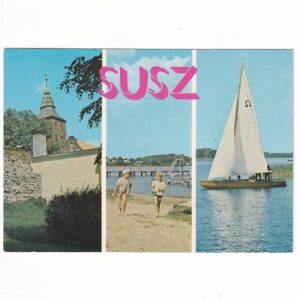 SUSZ WIEŻA KOŚCIOŁA JEZIORO SUSKIE WIDOKÓWKA A40137