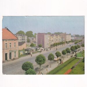 WIERUSZÓW FRAGMENT MIASTA SAMOCHODY WIDOKÓWKA A40160