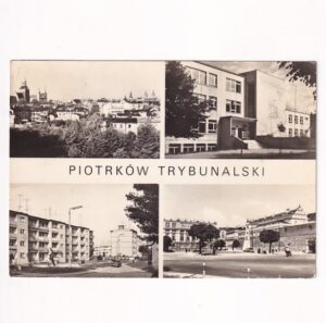 PIOTRKÓW TRYBUNALSKI FRAGMENTY MIASTA SZKOŁA TYSIĄCLECIA WIDOKÓWKA A40165