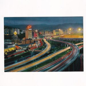 WENEZUELA CARACAS MIASTO NOCĄ WIDOKÓWKA A40225